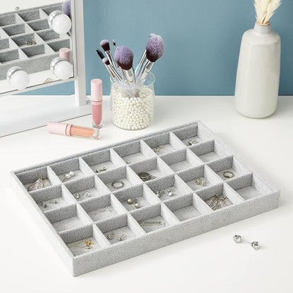 Juvale 2 Pack Velvet Jewelry Organizer Tray - Image 2
