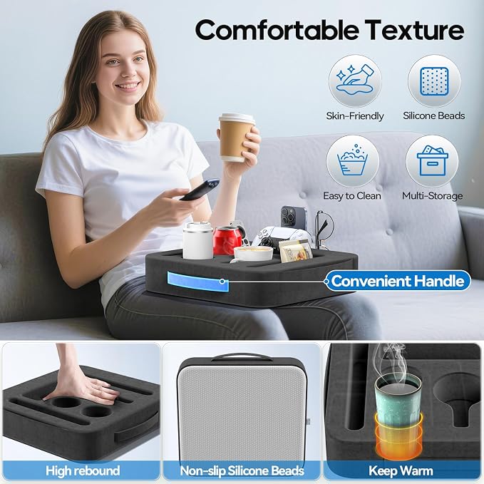 Couch Cup Holder Tray, Couch Caddy - Image 5