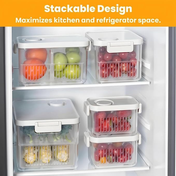 vacane Clear Fruit Containers for Fridge - Image 3