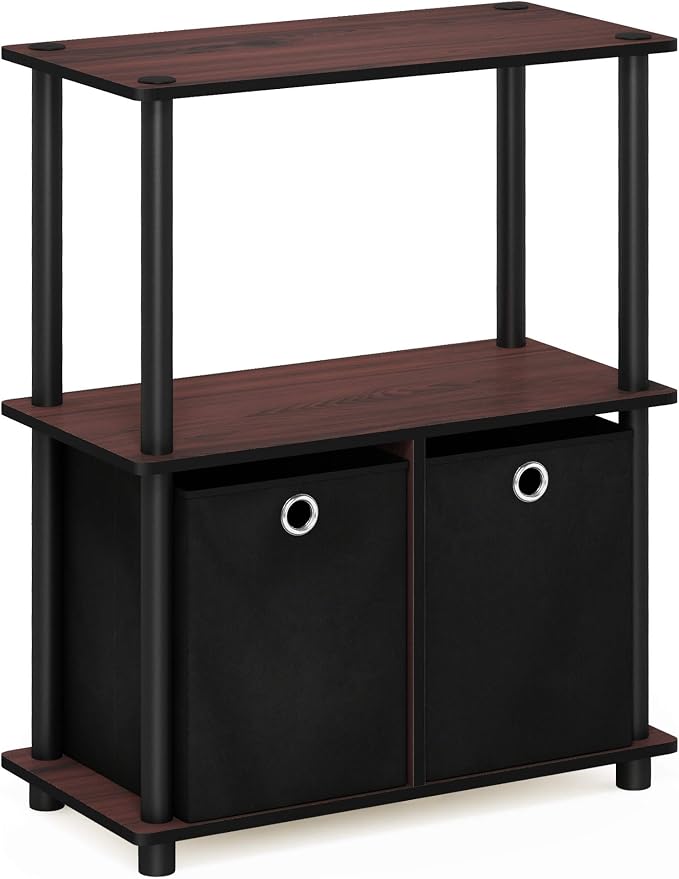 Furinno TURN-N-TUBE Storage Shelves, 3-Tier Toolless Book Shelf - Image 5