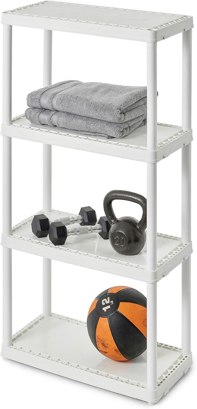 Gracious Living 4 Shelf Fixed Height Solid Light Duty Storage Unit 12 x 24 x - Image 8