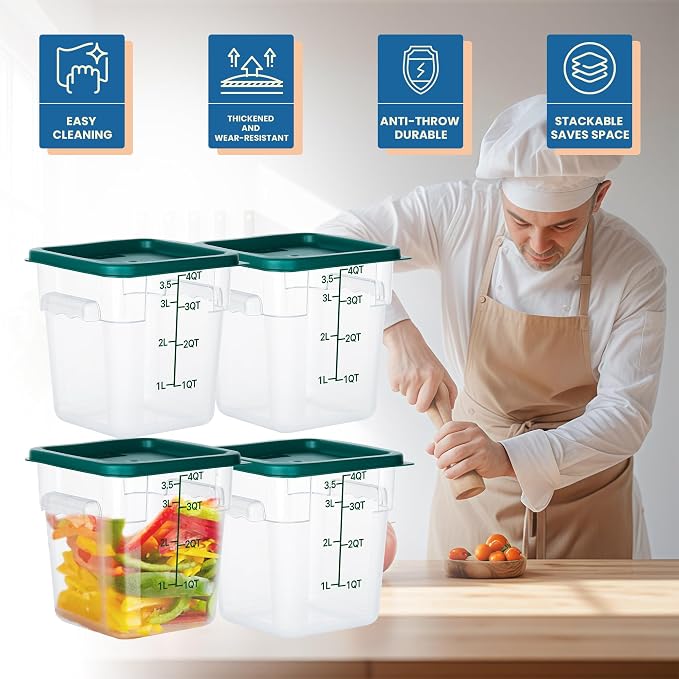 4 Pack Food Storage Containers - Image 4