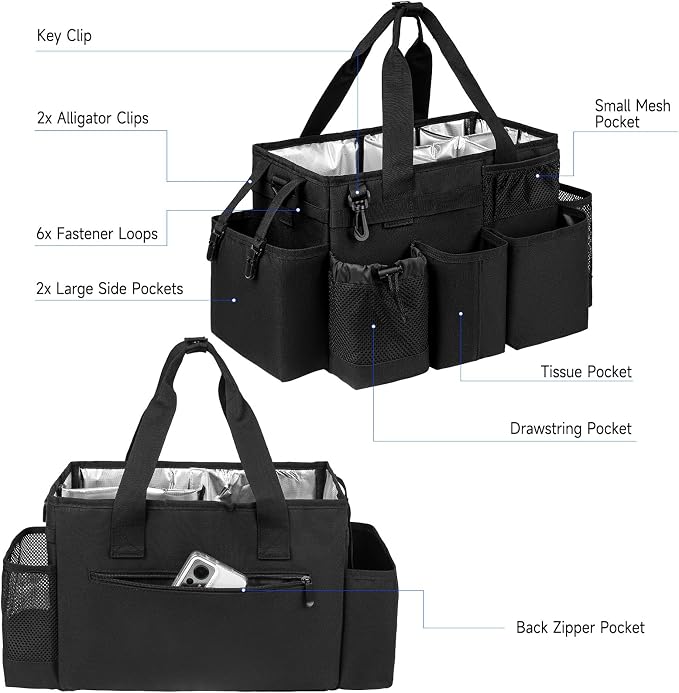 Cleaning Caddy Bag, Cleaning Supplies Organizer - Image 3