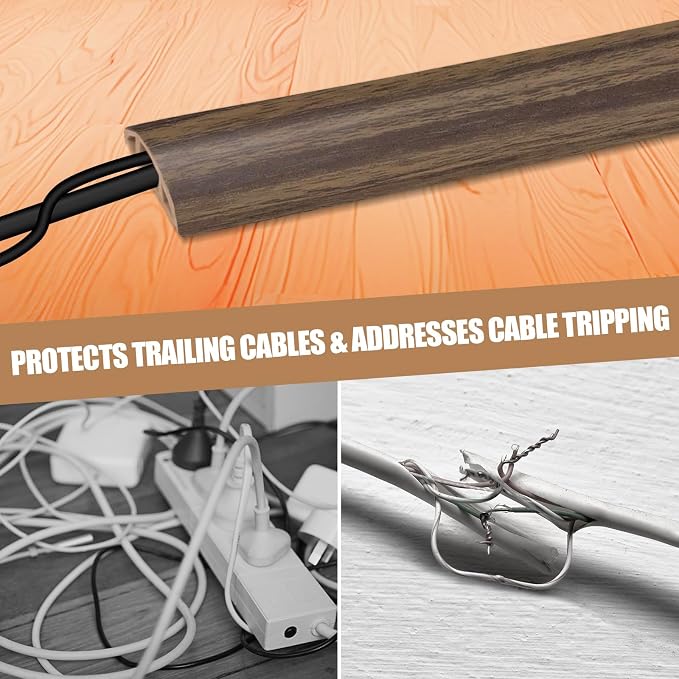 Floor Cord Cover Self Adhesive Cord Hider, 10FT Cable Management, Extension - Image 6