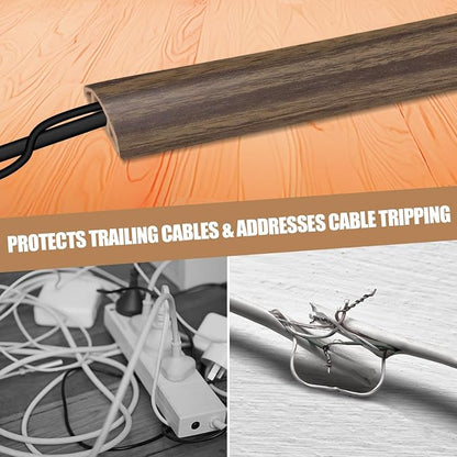 Floor Cord Cover Self Adhesive Cord Hider, 3.3FT Cable Management, Extension - Image 6
