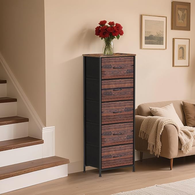 5 Fabric Drawer Dresser for Bedroom, Chest of Drawers - Image 4