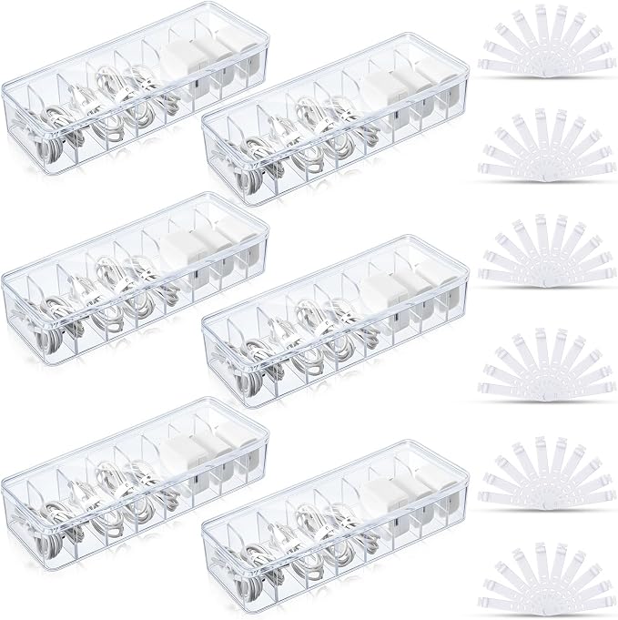 Tatuo 6 Pcs Cable Organizer Box by Tatuo