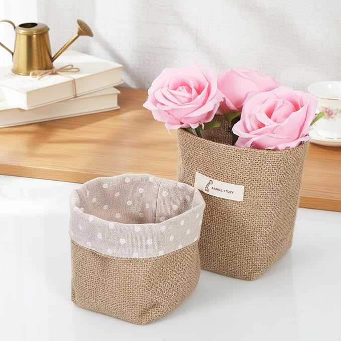 2 Pack Hanging Basket for Door, Small Wall Hanging Storage Bags Jute Wall - Image 6
