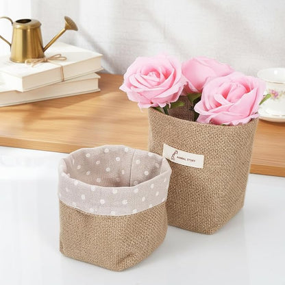 2 Pack Hanging Basket for Door, Small Wall Hanging Storage Bags Jute Wall - Image 6