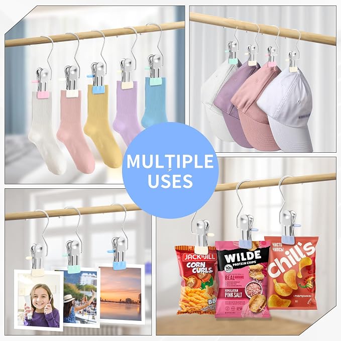 Senbowe 30 Pack Heavy Duty Clothes Pins, Boot Hangers - Image 3