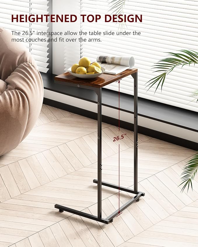 Vantic C Shaped End Table, Small Side Table - Image 6