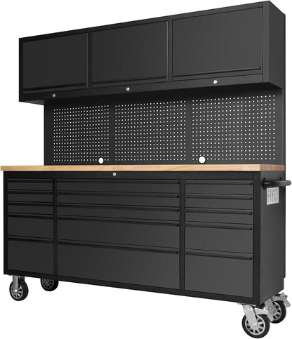 CT Copper Tailor 72-inch Tool Chest Cabinet Rolling Garage Workbench by CTCopperTailor
