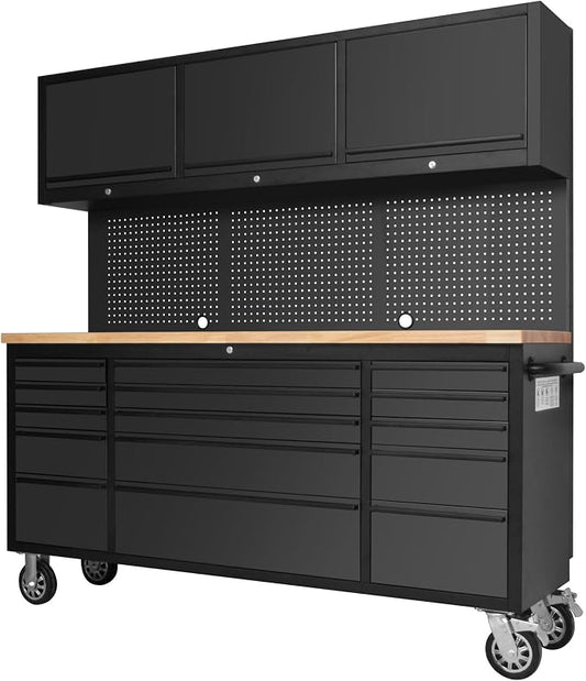 CT Copper Tailor 72-inch Tool Chest Cabinet Rolling Garage Workbench by CTCopperTailor