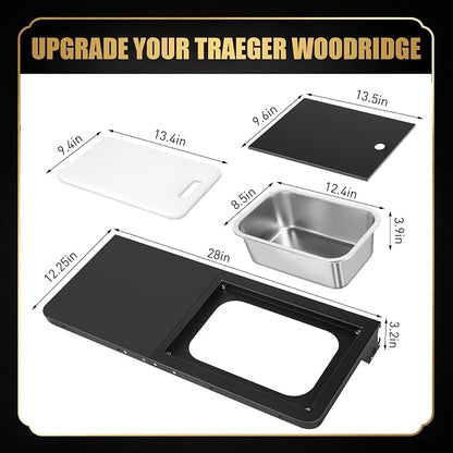 Foldable Front Shelf for Traeger Woodridge Pro/Pro Plus/Elite/Ironwood Series - Image 2