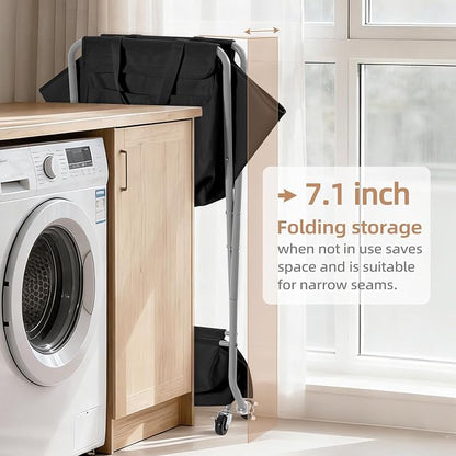 STORAGE MANIAC Collapsible Laundry Cart - Image 6