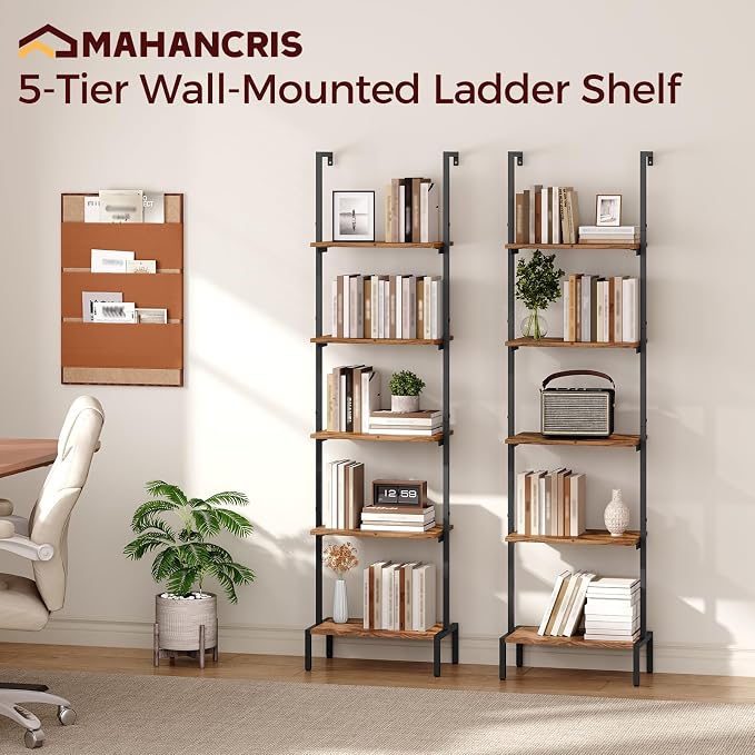 Ladder Shelf, 5-Tier Bookshelf, Ladder Bookcase - Image 5
