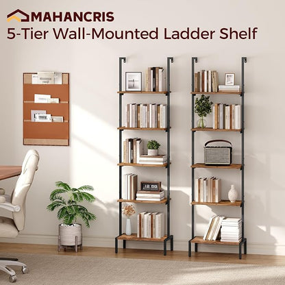 Ladder Shelf, 5-Tier Bookshelf, Ladder Bookcase - Image 5