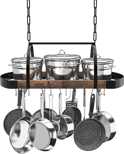 Hanging Pot Rack, 32-Inch Ceiling Pot Rack by Chloraeon