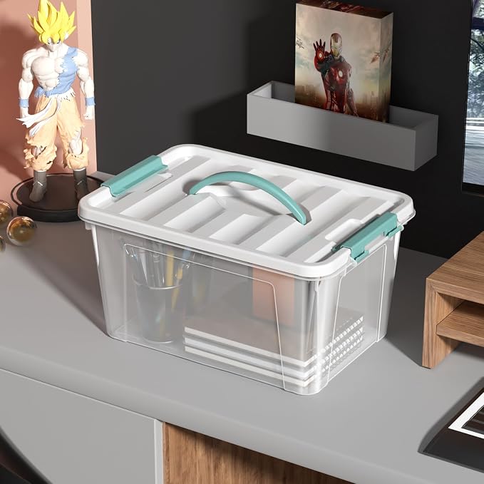 Ramddy 6-Pack 14 Quart Plastic Storage Bin - Image 3