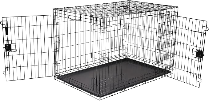 Amazon Basics Durable, Foldable Metal Wire Dog Crate by AmazonBasics