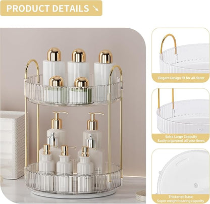360° Rotating Makeup Organizer for Vanity - Image 6