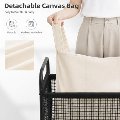STORAGE MANIAC Rolling Laundry Hamper - Image 4
