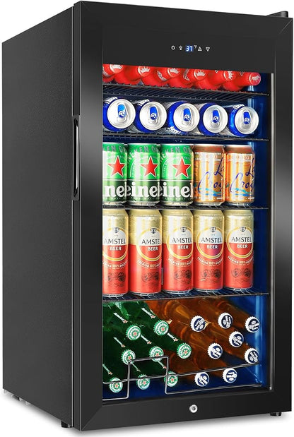Beverage Refrigerator 126 Can, Mini Beverage Fridge Small Beverage Cooler by FoMup