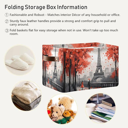 Eiffel Tower Foldable Storage Basket - Image 5
