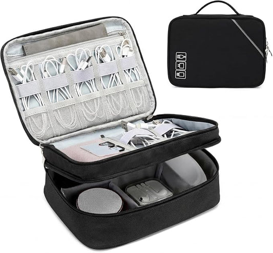 Lanola Electronic Organizer, Travel Cable Organizer Bag Pouch Electronic by Lanola