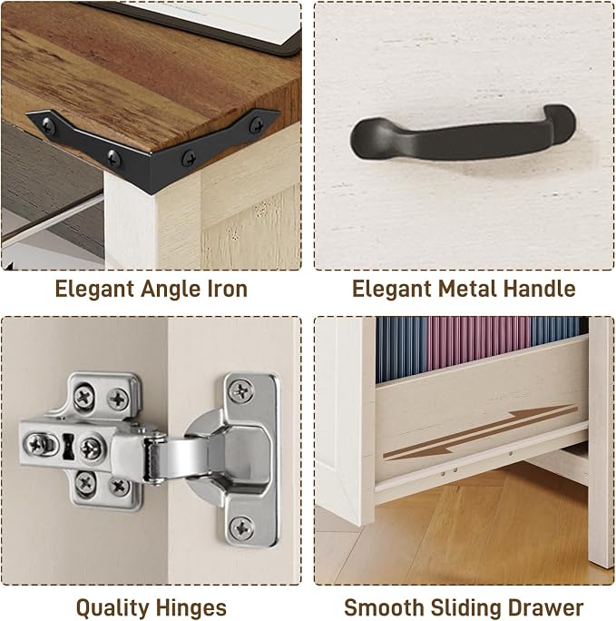2 Drawers Farmhouse File Cabinet - Image 6