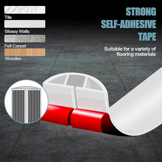 Floor Cord Cover Self Adhesive Cord Hider, 10FT Cable Management, Extension - Image 4