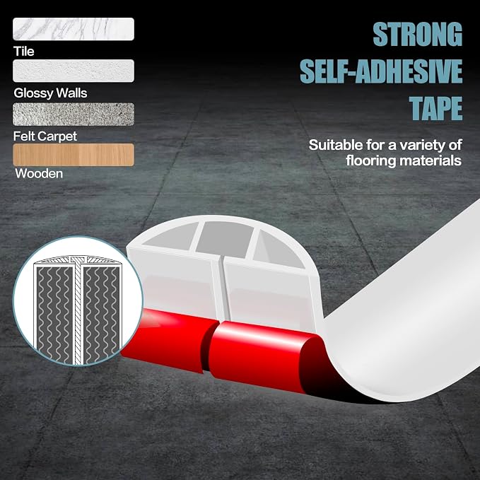 Floor Cord Cover Self Adhesive Cord Hider, 10FT Cable Management, Extension - Image 4