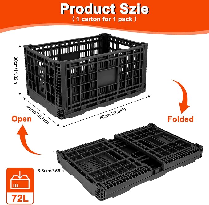 72L Collapsible Milk Crate - Image 2