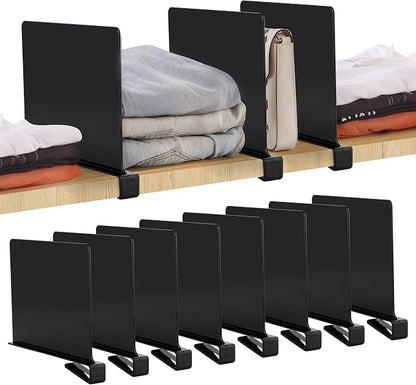 JOY DECOR 8 Pack Acrylic Matte Black Shelf Dividers by JOY+DECOR
