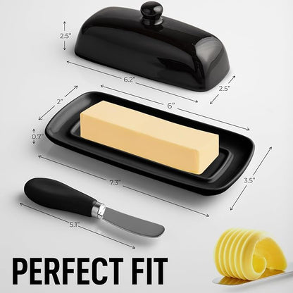 Zulay Kitchen Butter Dish With Lid - Image 3