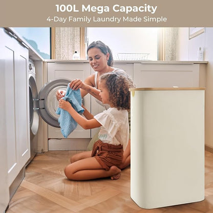 StorageWorks 100L Large Laundry Hamper - Image 5