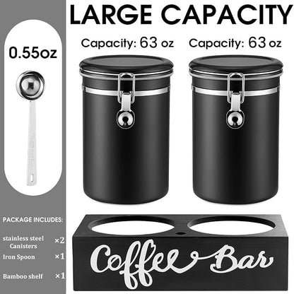 Yangbaga 2 x 63OZ Stainless Steel Coffee Canisters - Image 3