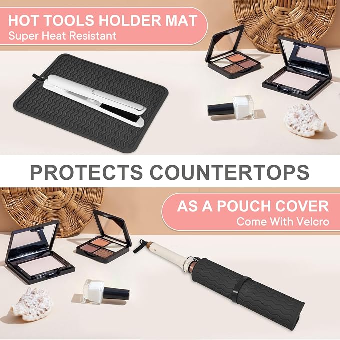 Oversize Silicone Heat Resistant Mat, Portable Travel Mat Cover - Image 6