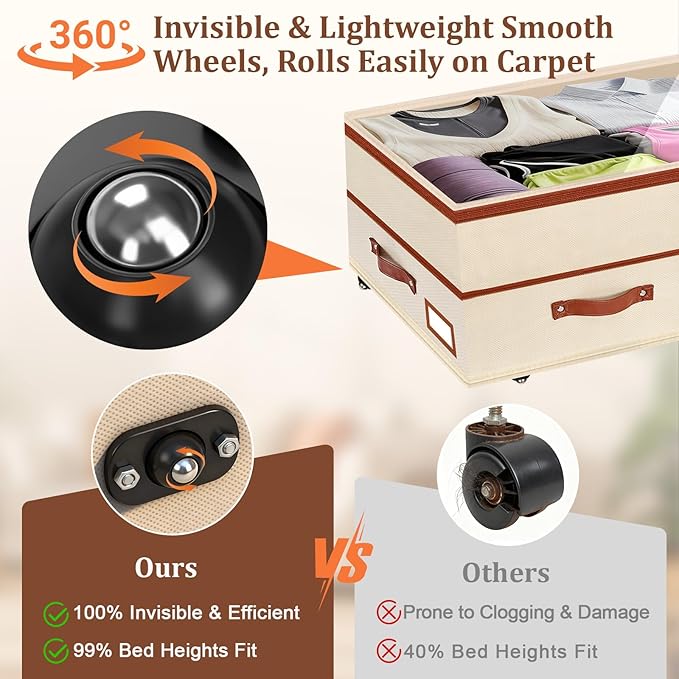 Dolicer 4 Pack Under Bed Storage - Image 4