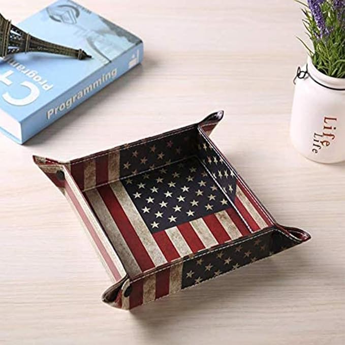 siduater Valet Tray Desktop Storage Organizer, Vegan Leather Catchall Bedside - Image 9