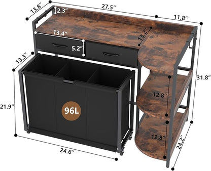Gyfimoie Laundry Hamper, L Shaped Laundry Basket - Image 2