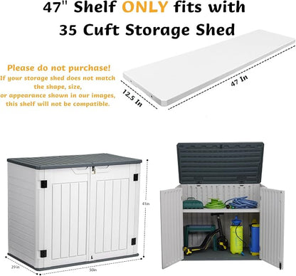 EHHLY Outdoor Storage Shed Shelf – ONLY Fits 50x29x41 Inch Shed, 35 Cu Ft - Image 3