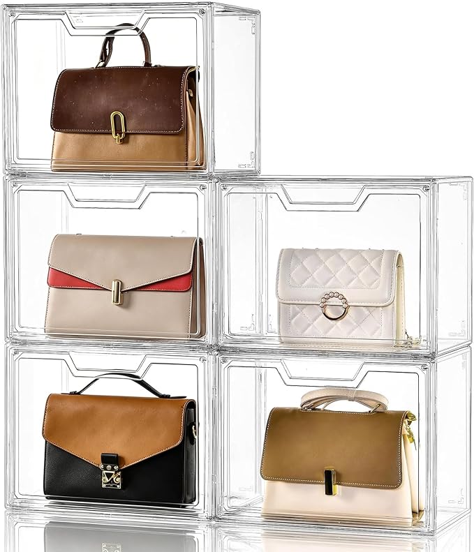 Purse Organizer for Closet, Purse Storage Box by Stebopum