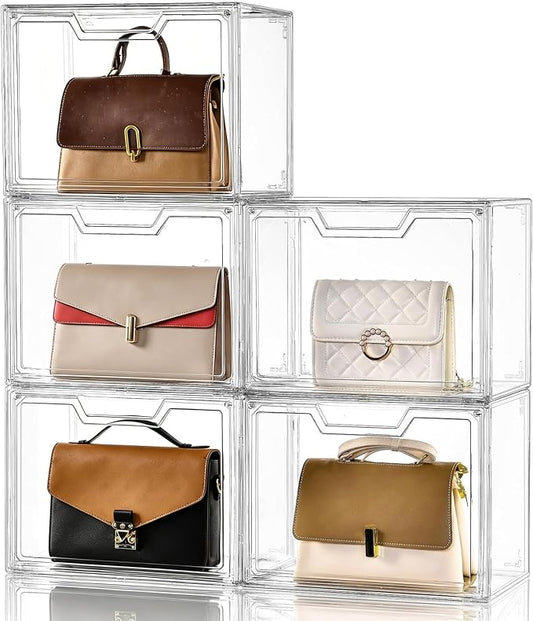 Purse Organizer for Closet, Purse Storage Box by Stebopum