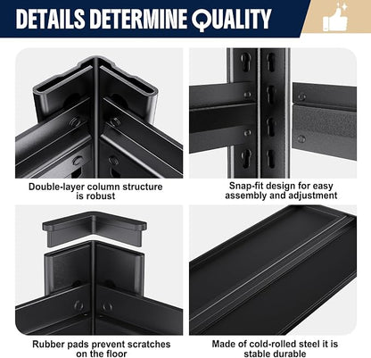 Heavy Duty Metal Garage Shelving Unit, 71.2" H x 35.4" W x 16" D, 5-Tier - Image 4
