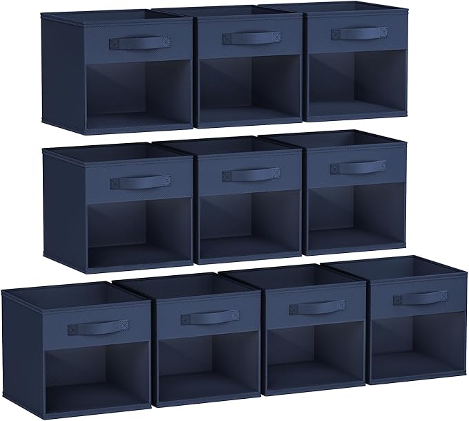 DIMJ Storage Cubes, Cube Storage Bin, 10 Pack Foldable Baskets by DiMJ