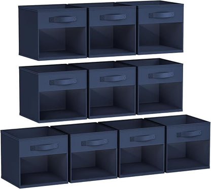 DIMJ Storage Cubes, Cube Storage Bin, 10 Pack Foldable Baskets by DiMJ