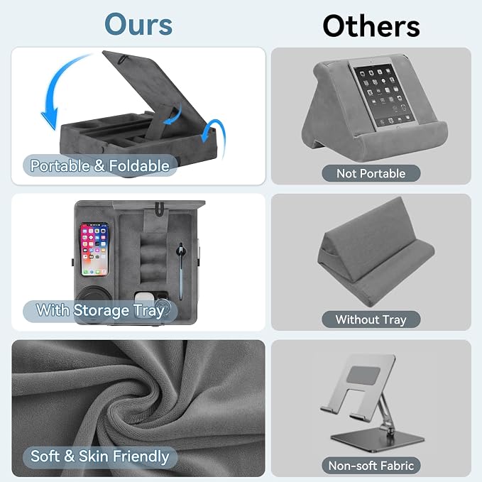 Tablet Pillow Stand with Storage - Image 6