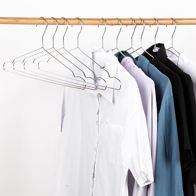 Wesiti 100 Pcs Stainless Steel Metal Hangers Wire Hangers - Image 6