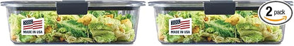 Rubbermaid Brilliance Food Storage Container, 9.6 Cup | Clear | Pack of 2 by Rubbermaid